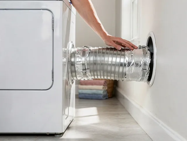 Professional dryer vent hose installation by Davie Dryer Vent Cleaning in Davie
