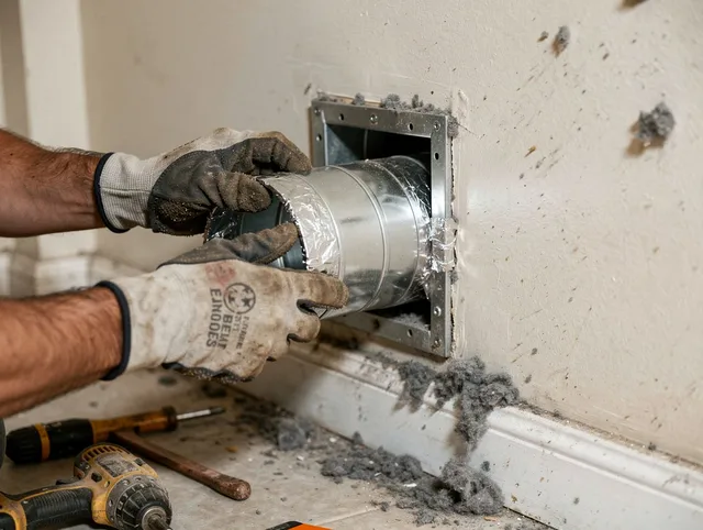 Professional dryer vent repair and installation by Davie Dryer Vent Cleaning in Davie